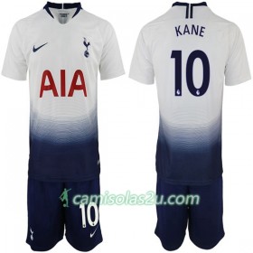 Camisolas de Futebol Tottenham Hotspur Kane 10 Criança Equipamento Principal 2018/19 Manga Curta
